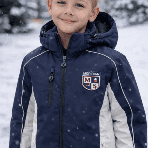 Winterjacke Blau/Weiß