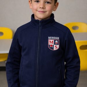 ZIP-Jacke ohne Kapuze Navy Blau