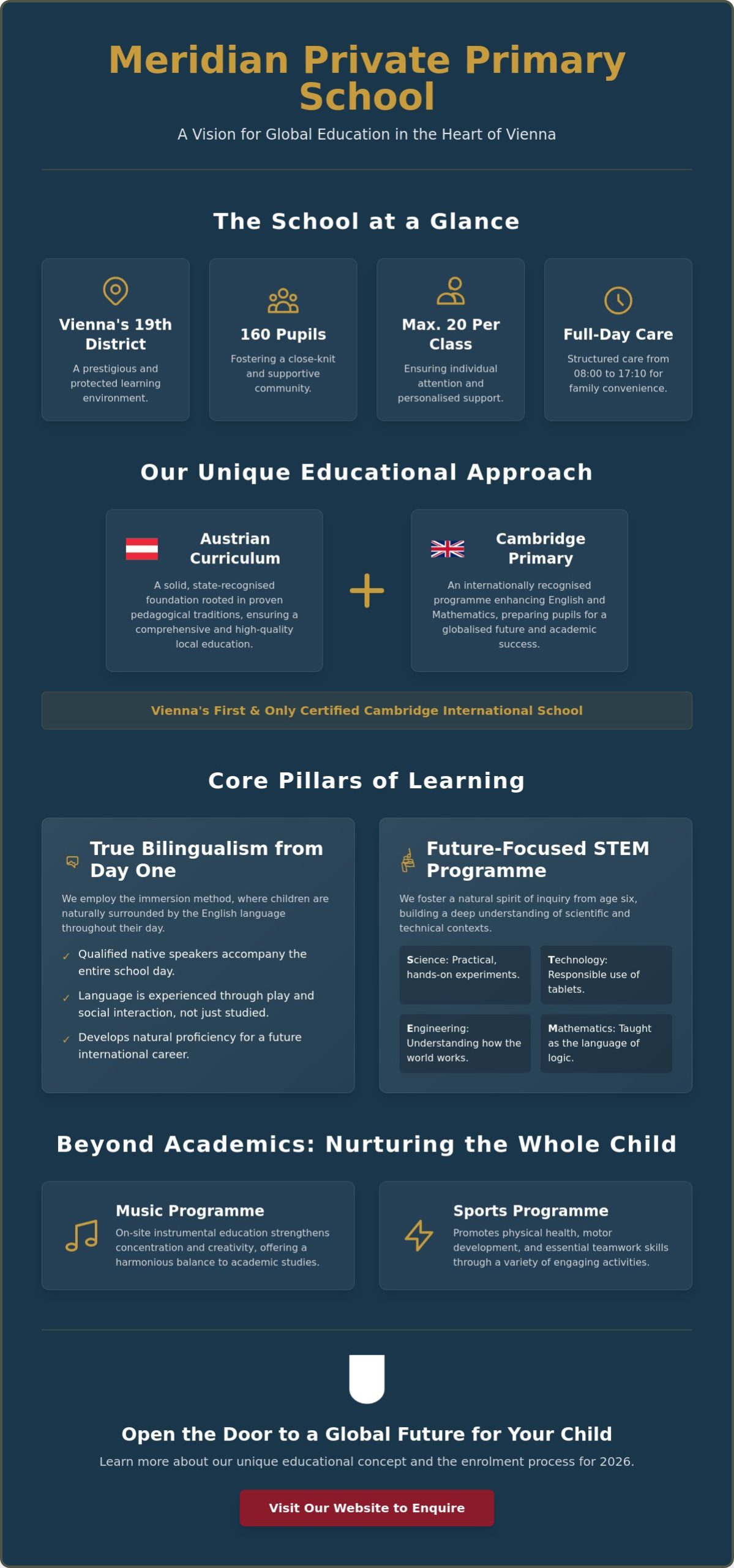 Meridian Private Primary School: Your Bilingual Primary School in Vienna 1190