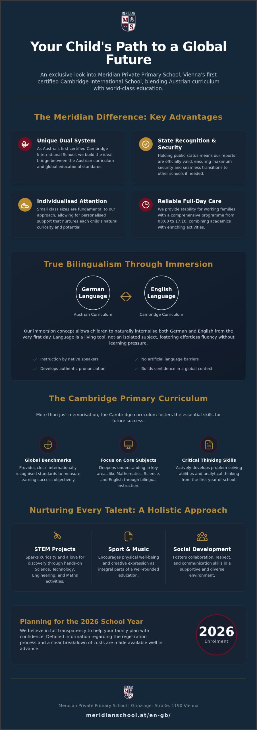 Meridian Private: The Bilingual Cambridge Primary School in Vienna 1190